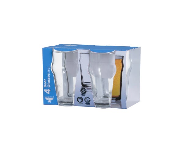 Ravenhead Essentials Sleeve Of 4 Nonik Glasses 28cl
