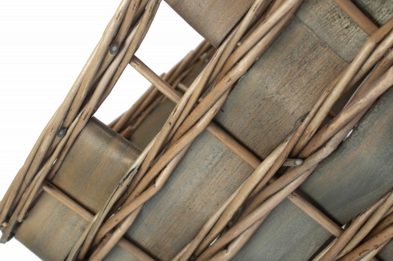 LARGE GREY SCANDI STORAGE BASKET - UNLINED