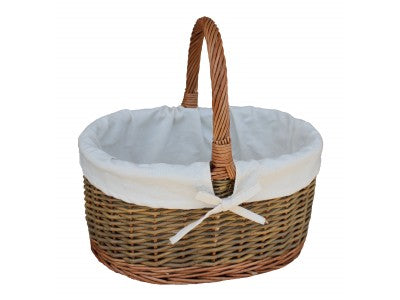 COUNTRY OVAL SHOPPER with WHITE LINING