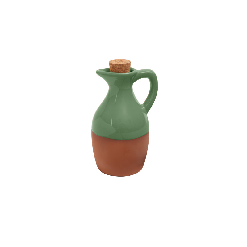 Sintra Glazed Terracotta Oil Drizzler - Green