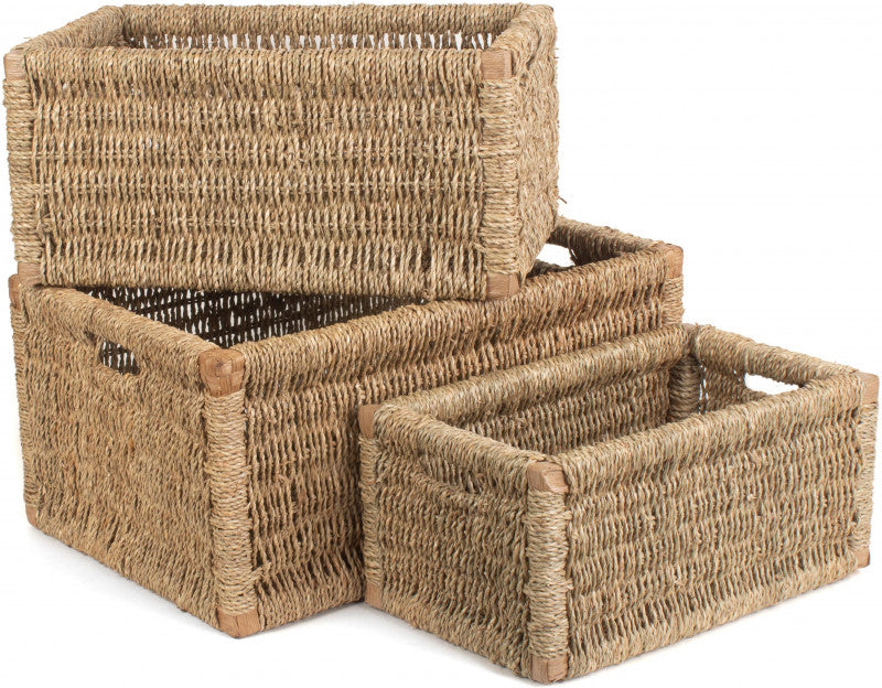 EXTRA LARGE SEAGRASS STORAGE BASKET