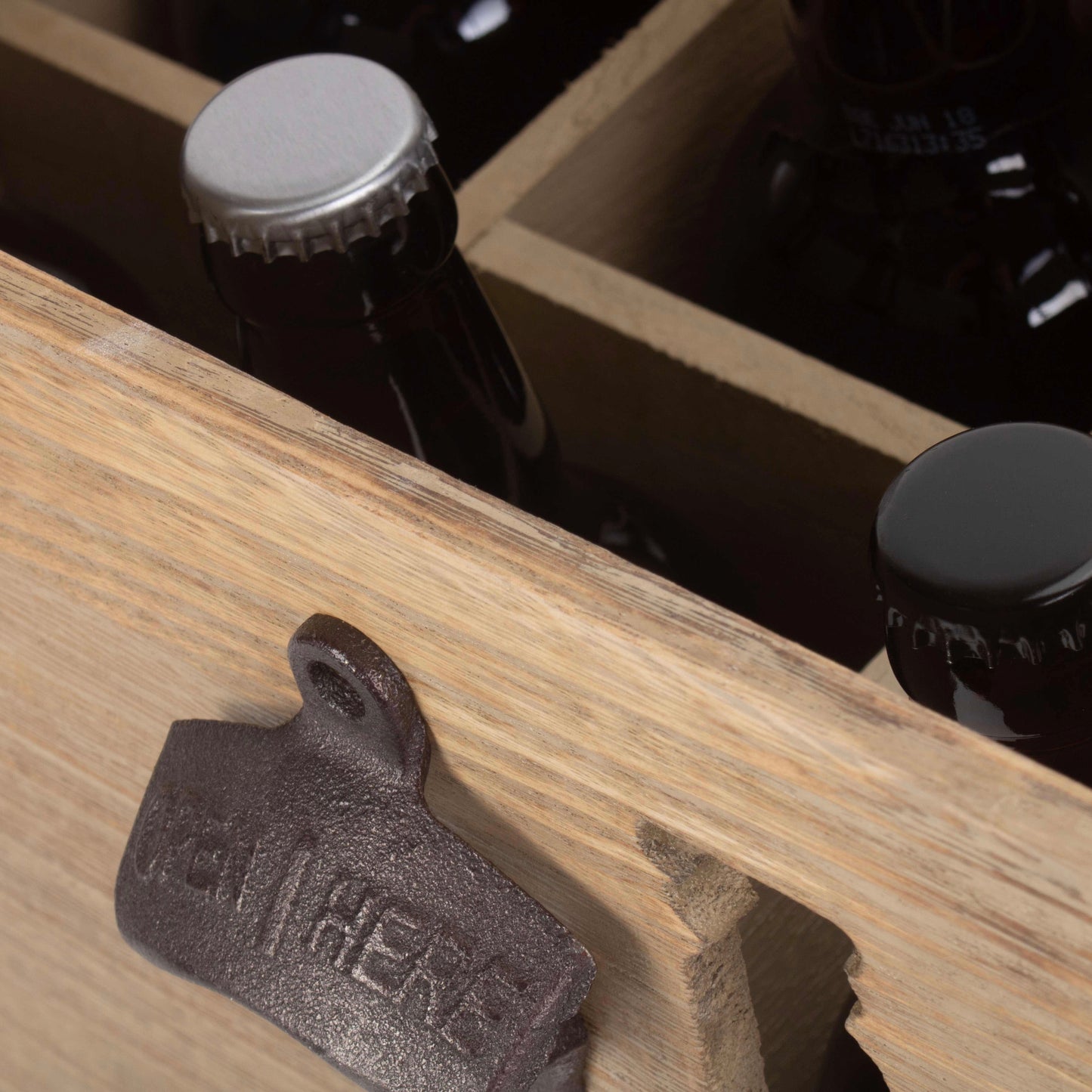 6 Beer Bottle Cut-out Holder With Bottle Opener