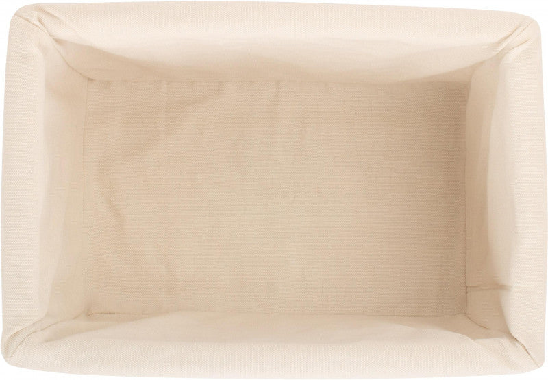 MEDIUM WHITE LINED STORAGE BASKET