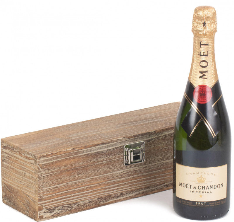 Single Bottle Oak Effect Wooden Box