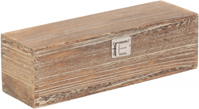 Single Bottle Oak Effect Wooden Box