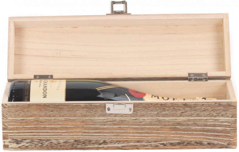 Single Bottle Oak Effect Wooden Box