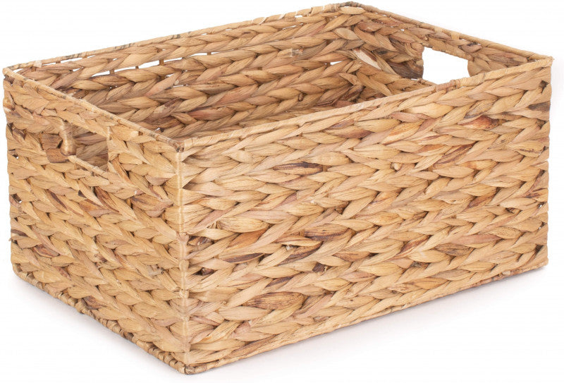LARGE WATER HYACINTH RECTANGULAR STORAGE BASKET