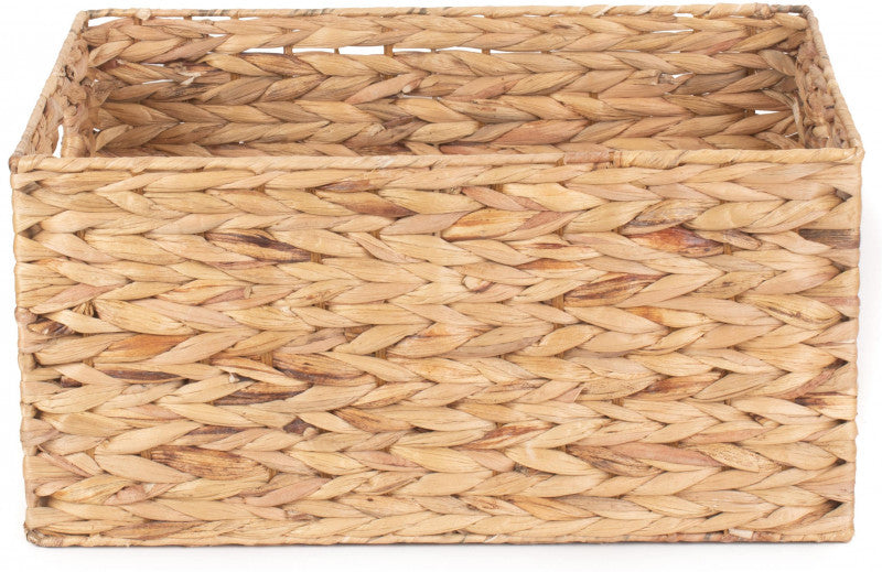 LARGE WATER HYACINTH RECTANGULAR STORAGE BASKET