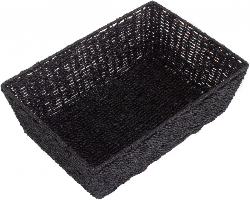 EXTRA LARGE BLACK PAPER ROPE TRAY