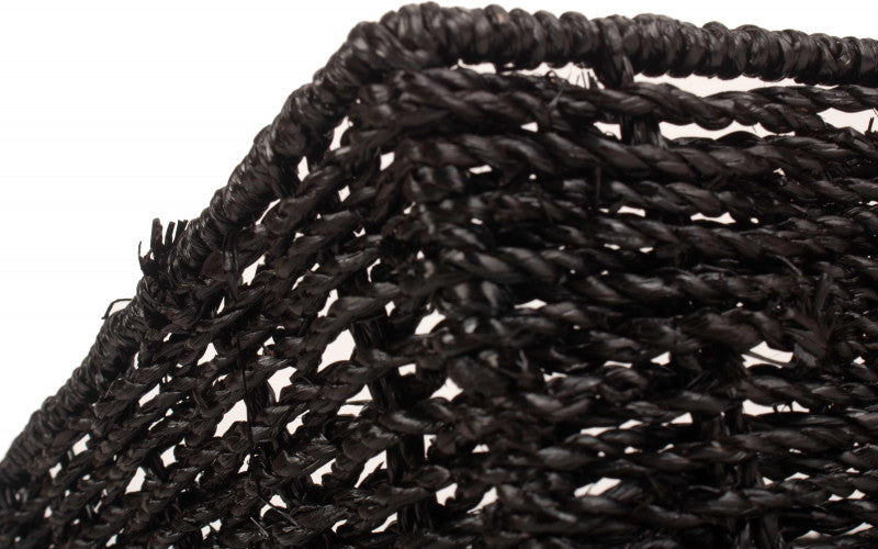 EXTRA LARGE BLACK PAPER ROPE TRAY