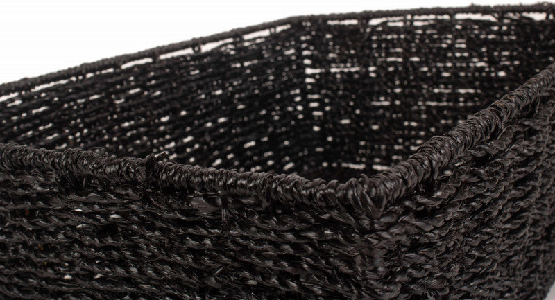 EXTRA LARGE BLACK PAPER ROPE TRAY
