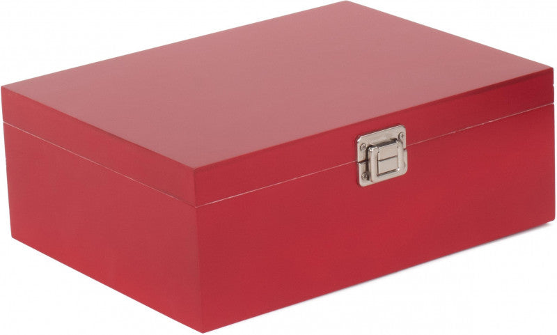 12" RED WOODEN BOX
