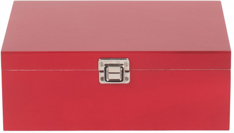 12" RED WOODEN BOX