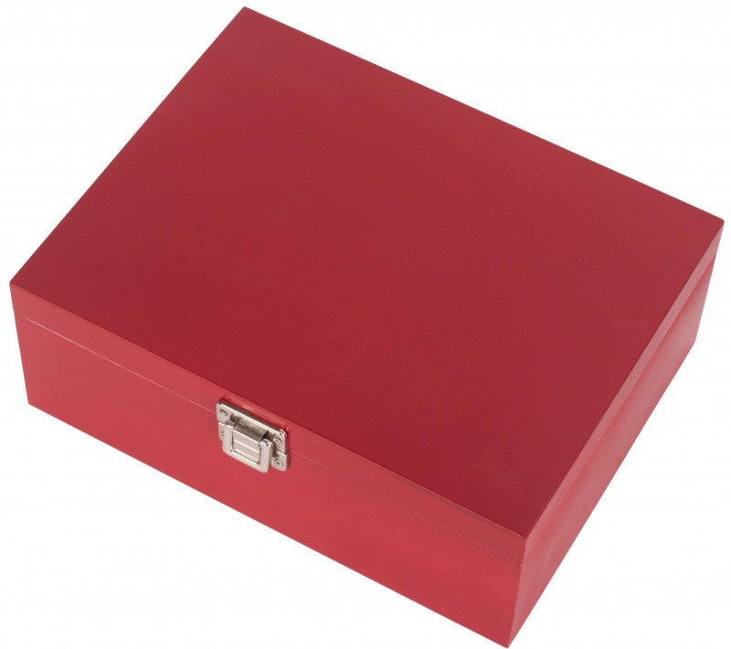 12" RED WOODEN BOX