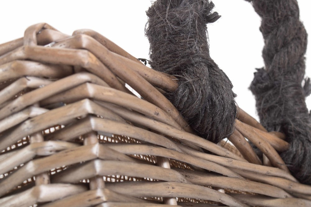 Small Rectangular Triple Tone Chunky Storage Basket With Lining