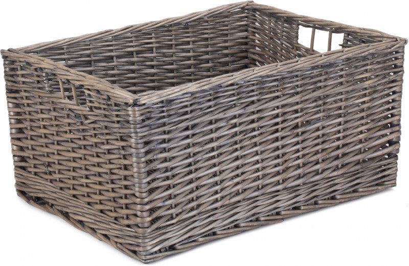 JUMBO ANTIQUE WASH STORAGE BASKET - UNLINED