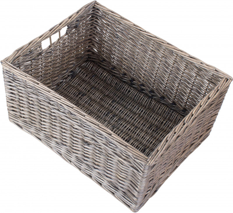 JUMBO ANTIQUE WASH STORAGE BASKET - UNLINED