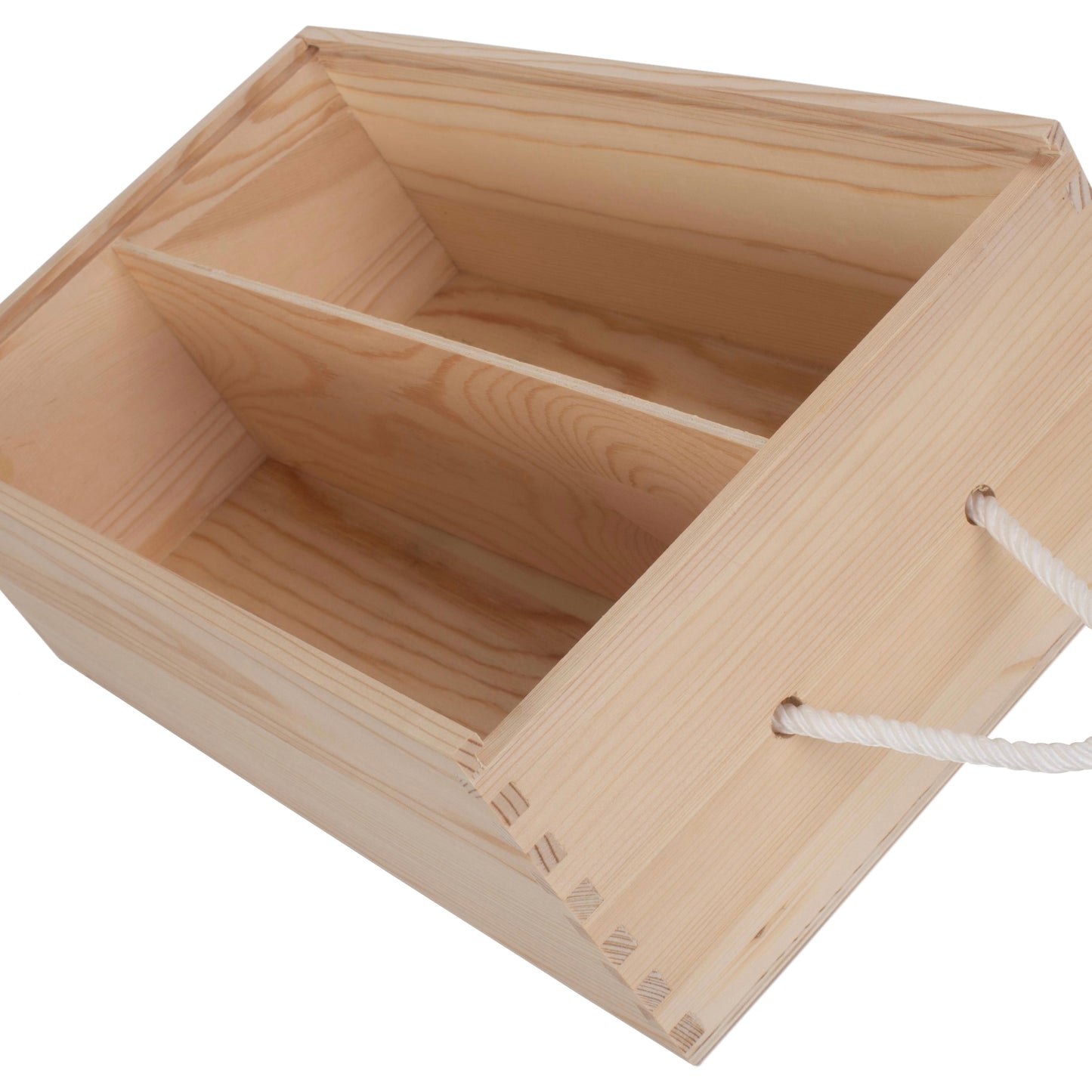 Two Bottle Sliding Lid Wooden Box