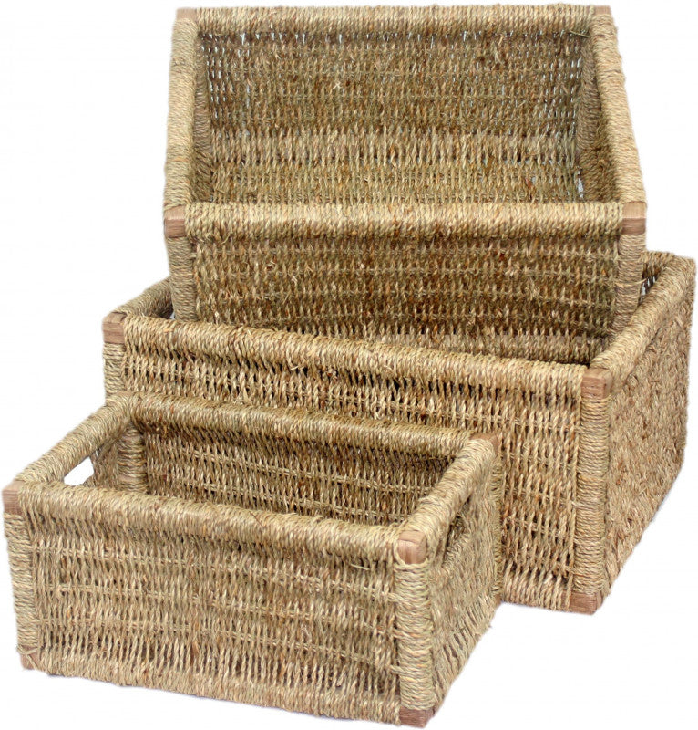 EXTRA LARGE SEAGRASS STORAGE BASKET