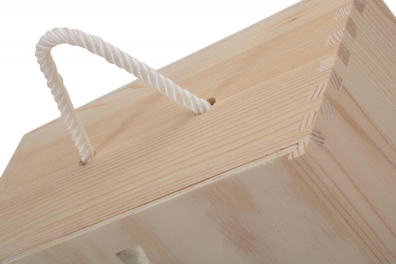 Two Bottle Sliding Lid Wooden Box