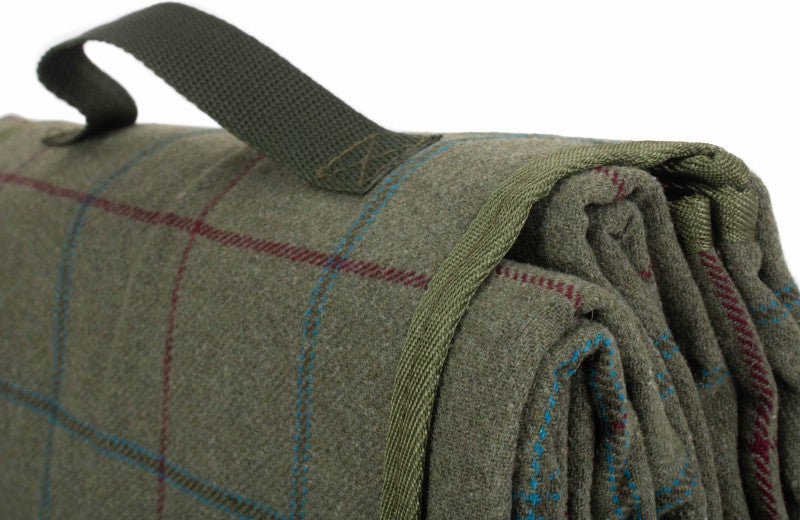 Green Tweed Picnic Blanket