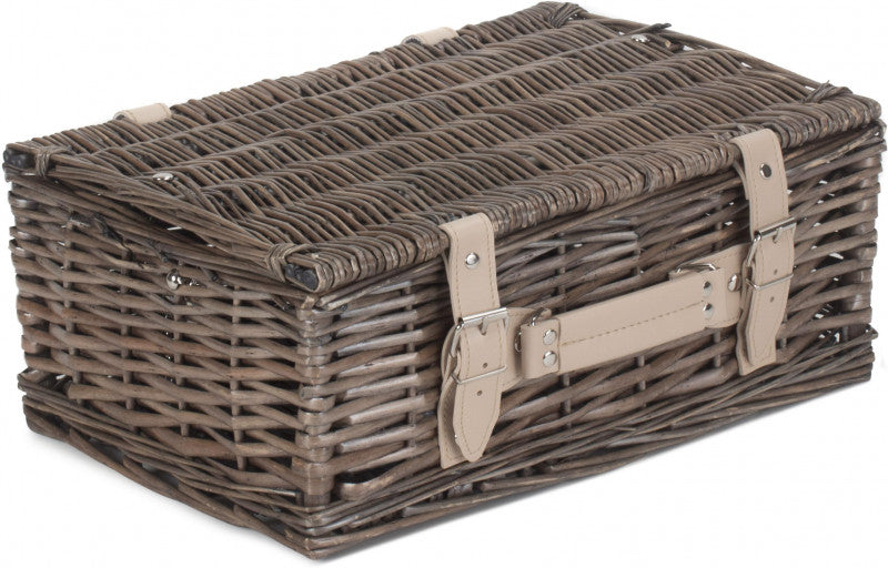 14" ANTIQUE WASH SPLIT WILLOW HAMPER