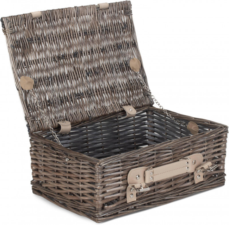 14" ANTIQUE WASH SPLIT WILLOW HAMPER