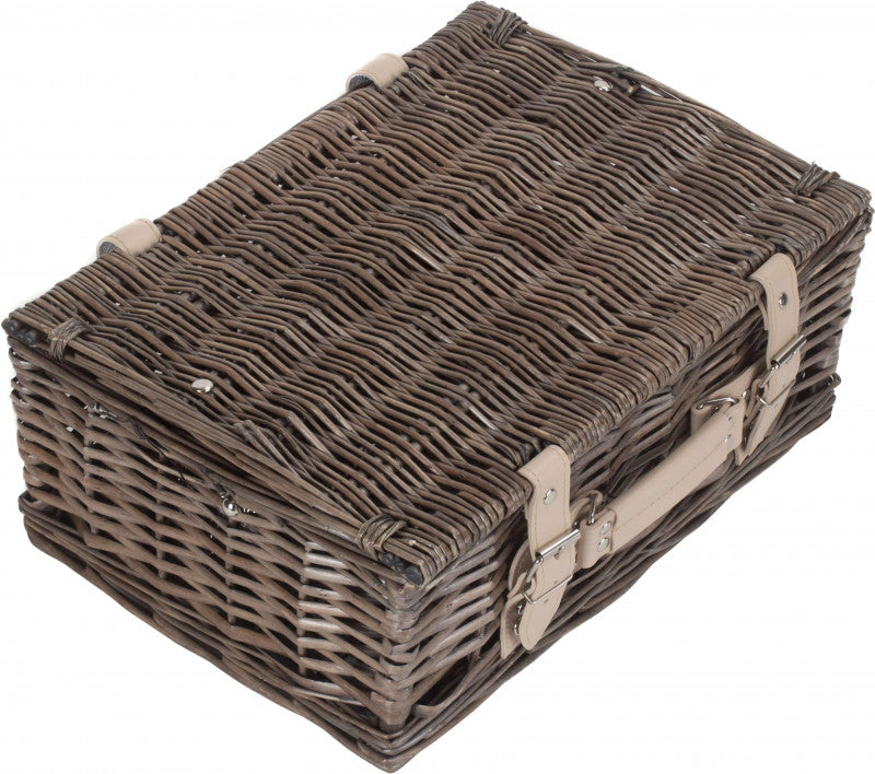 14" ANTIQUE WASH SPLIT WILLOW HAMPER
