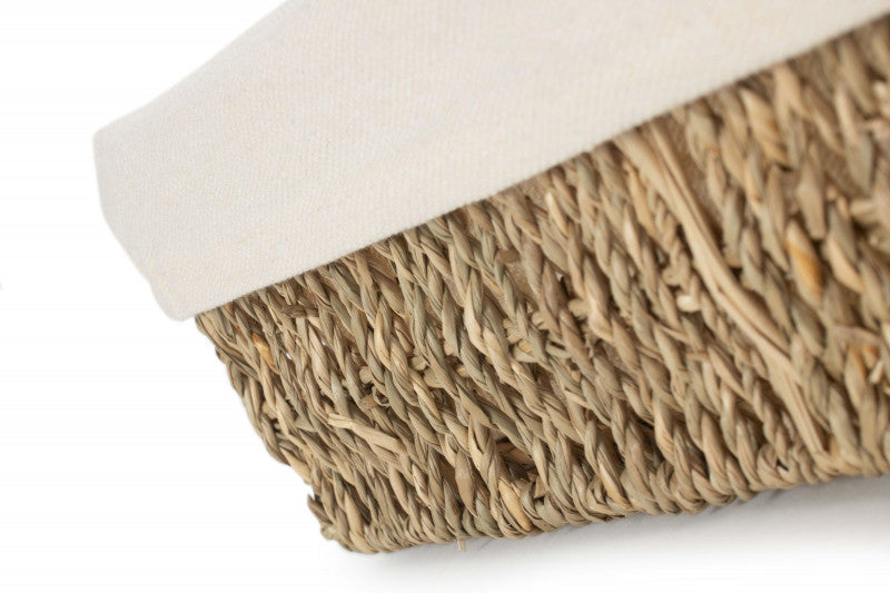 LARGE LINED RECTANGULAR SEAGRASS TRAY