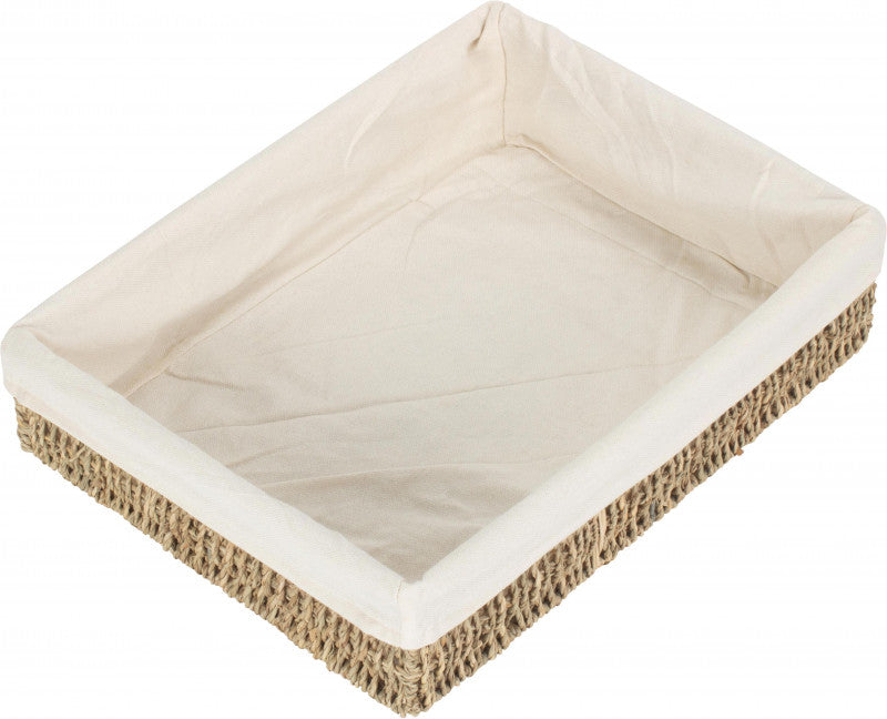 LARGE LINED RECTANGULAR SEAGRASS TRAY