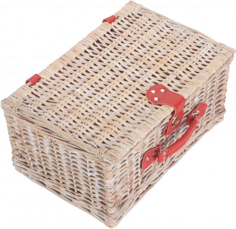 RED & WHITE GINGHAM 2 PERSON FITTED HAMPER