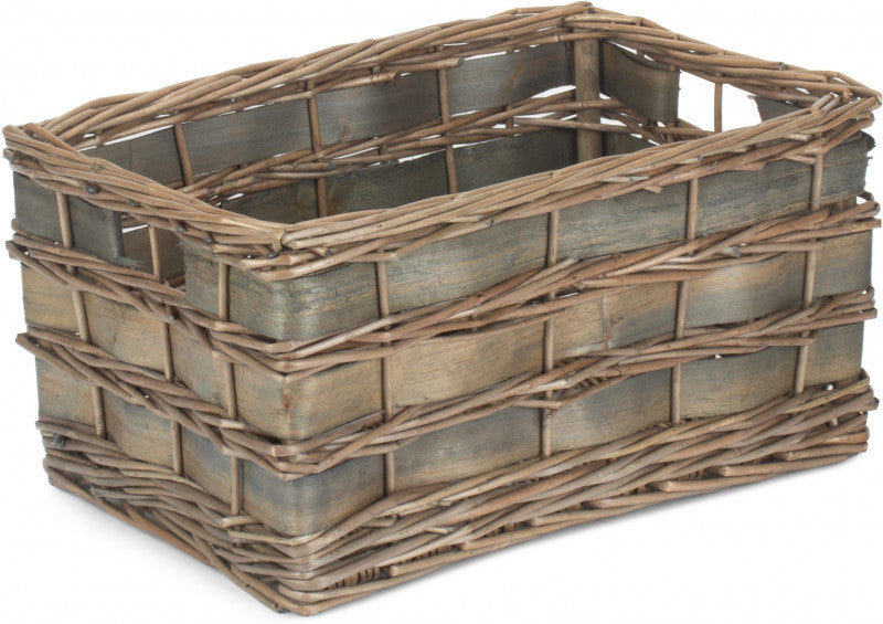 MEDIUM GREY SCANDI STORAGE BASKET - UNLINED