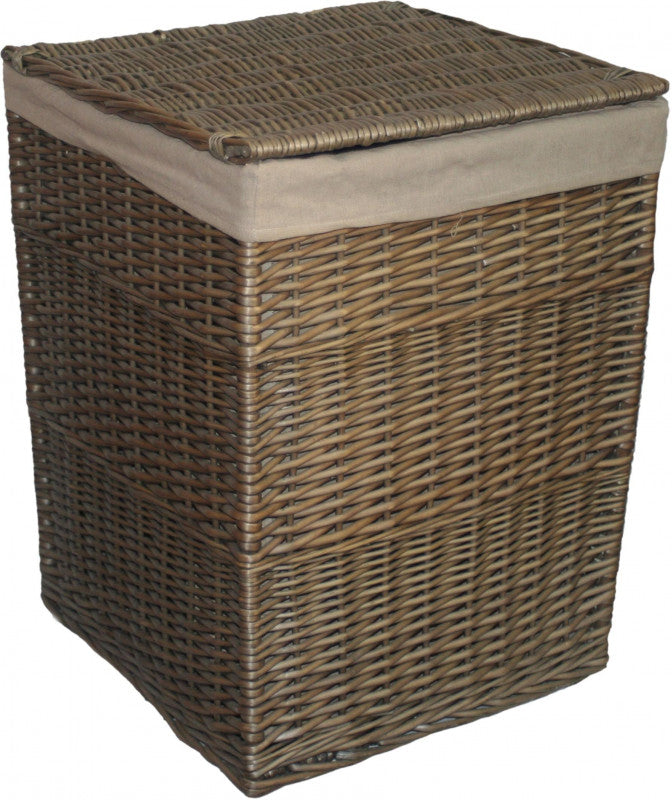 LARGE SQUARE LAUNDRY BASKET with WHITE LINING