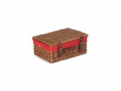 14" LIGHT STEAMED HAMPER with RED LINING