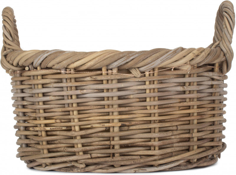 Size 1 - Oval Rattan Log Basket with Cordura Lining