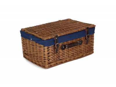 20" DOUBLE STEAMED HAMPER with NAVY BLUE LINING