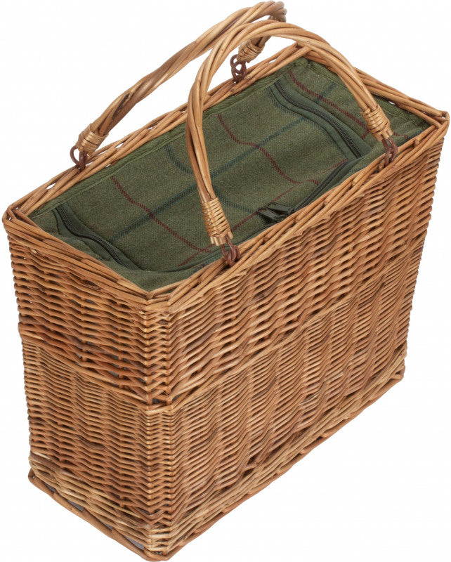 GREEN TWEED COOLER BASKET