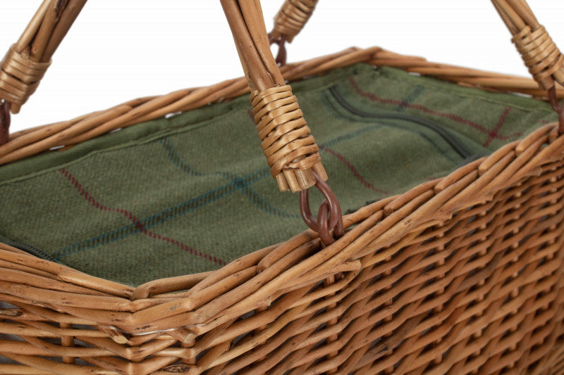 GREEN TWEED COOLER BASKET