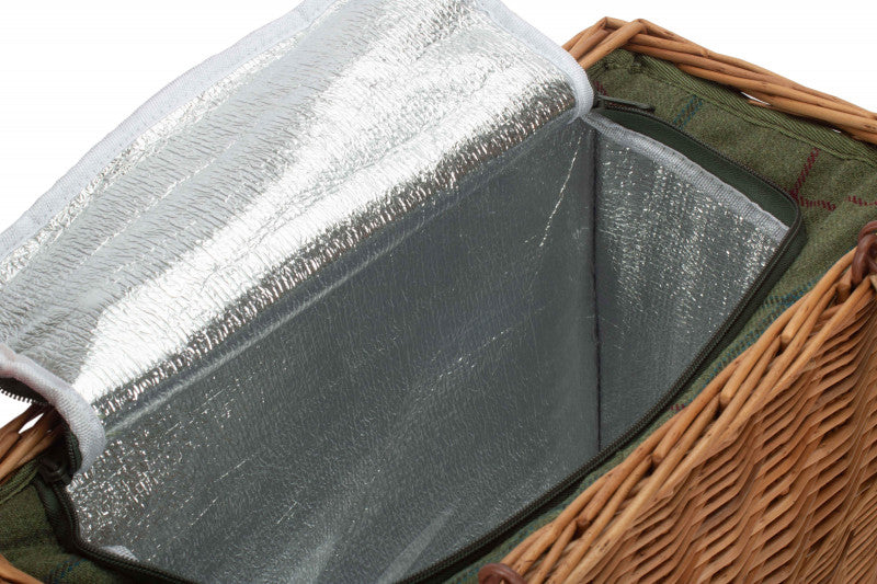 GREEN TWEED COOLER BASKET