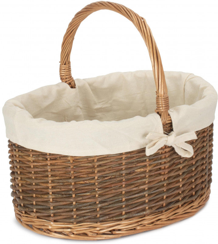 COUNTRY OVAL SHOPPER with WHITE LINING