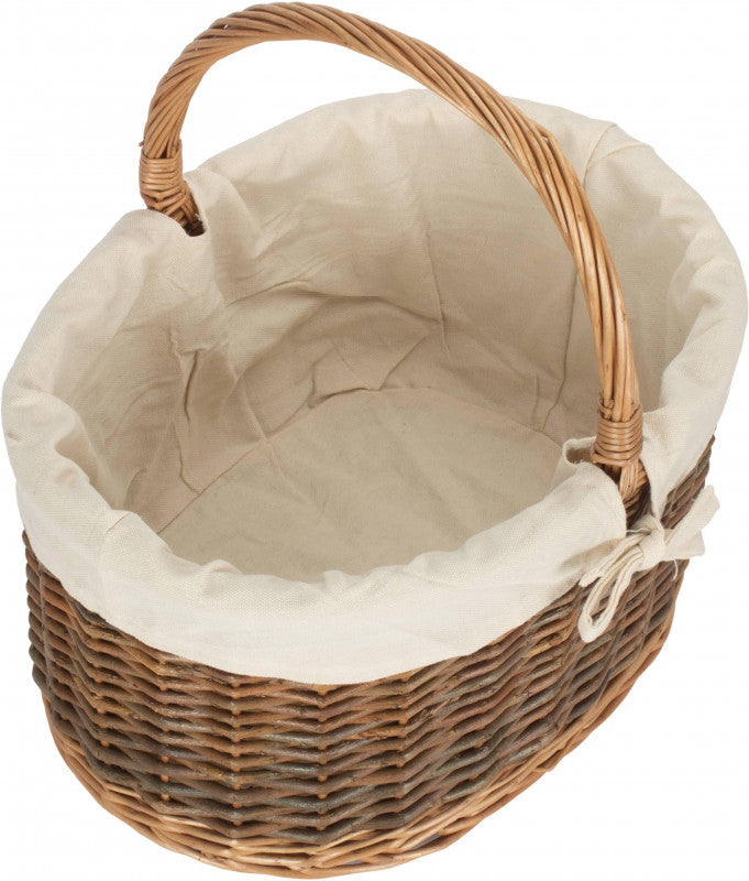 COUNTRY OVAL SHOPPER with WHITE LINING