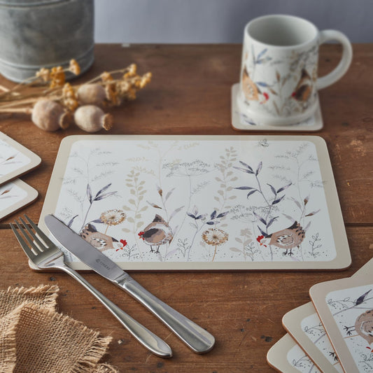 Price & Kensington Country Hens Set Of 4 Placemats