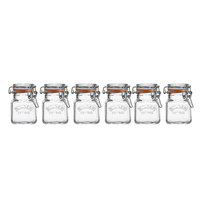 Kilner Glass Clip Top Spice Jar Set