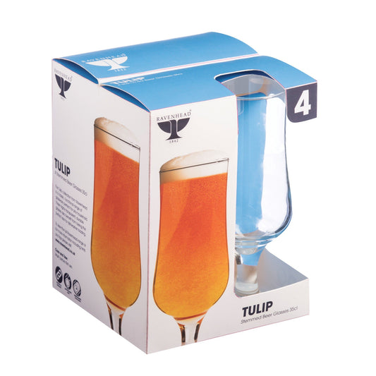 Ravenhead Tulip Beer Glasses 35cl - Set of 4
