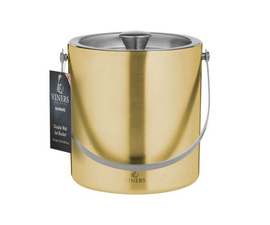 Viners Barware 1.5l Gold Double Wall Ice Bucket