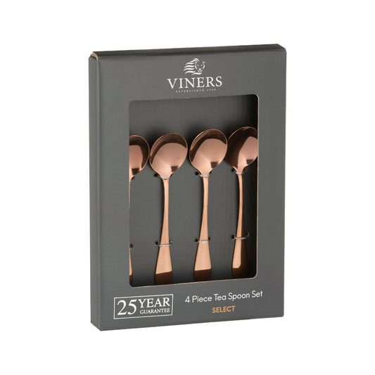 Viners Select Copper 4-piece Tea Spoon Set