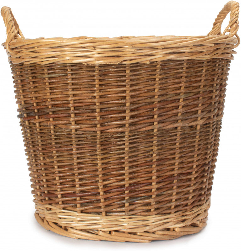 MEDIUM UNPEELED LOG BASKET WITH LINING