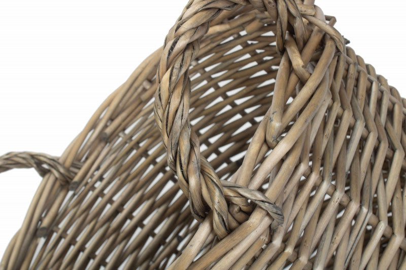 Medium Round Straight-Sided Wicker Log Basket