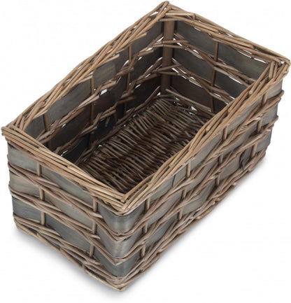 SMALL GREY SCANDI STORAGE BASKET - UNLINED