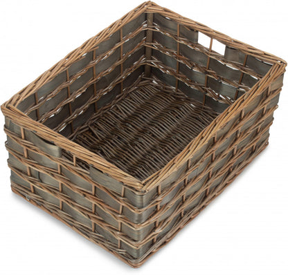 EXTRA LARGE GREY SCANDI STORAGE BASKET - UNLINED